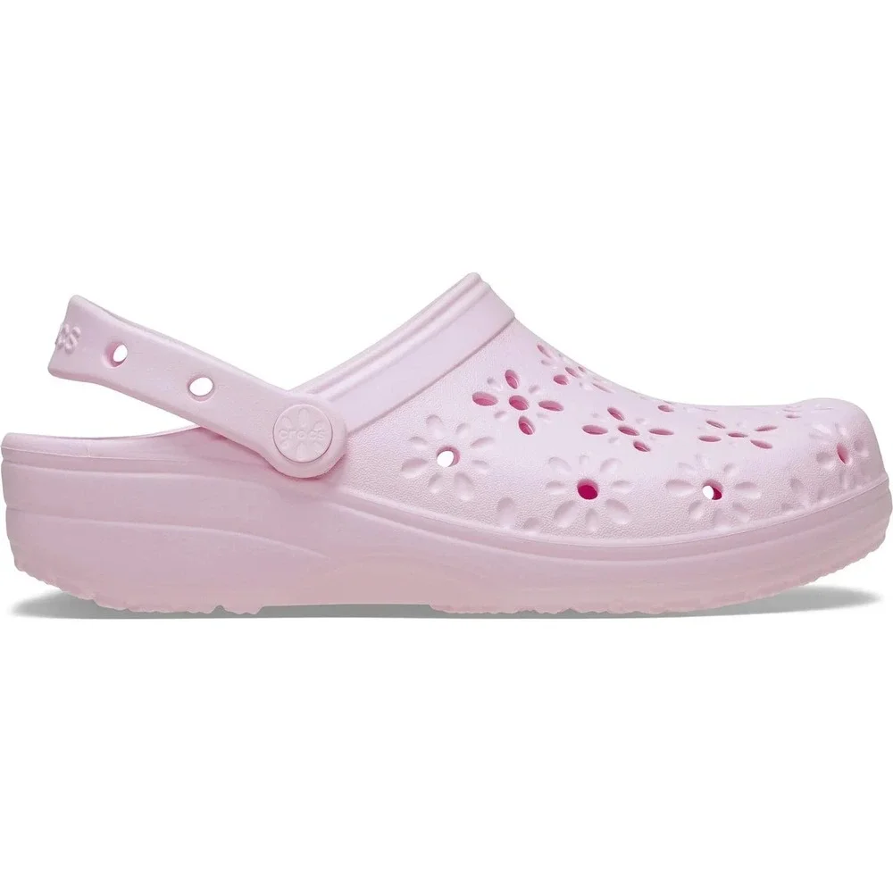 CROCS Classic Floral Cut-Out Clog 210927 PINK MILK NEW - Picture 6 of 6